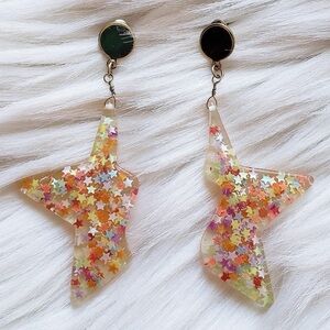 Charming Charlie Star Confetti Earrings - Multicolor